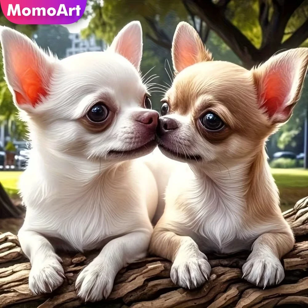 

Алмазная вышивка Momoart: Картина с изображением собаки, стразы, DIY, Алмазная мозаика, Полная квадратная выкладка, Ручная работа, Уникальный подарок