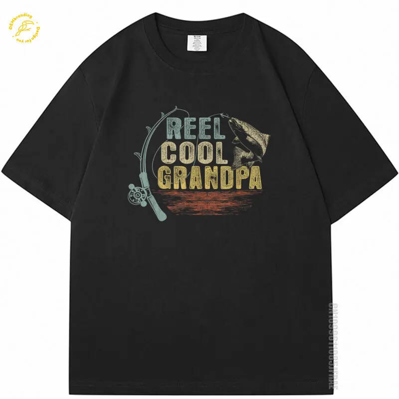 

Забавная хлопковая футболка Fishin, мужские футболки, винтажная катушка, крутая футболка большого размера для дедушки 남성티셔츠 информацион복 남자 상의 Aliexpress France с коротким рукавом