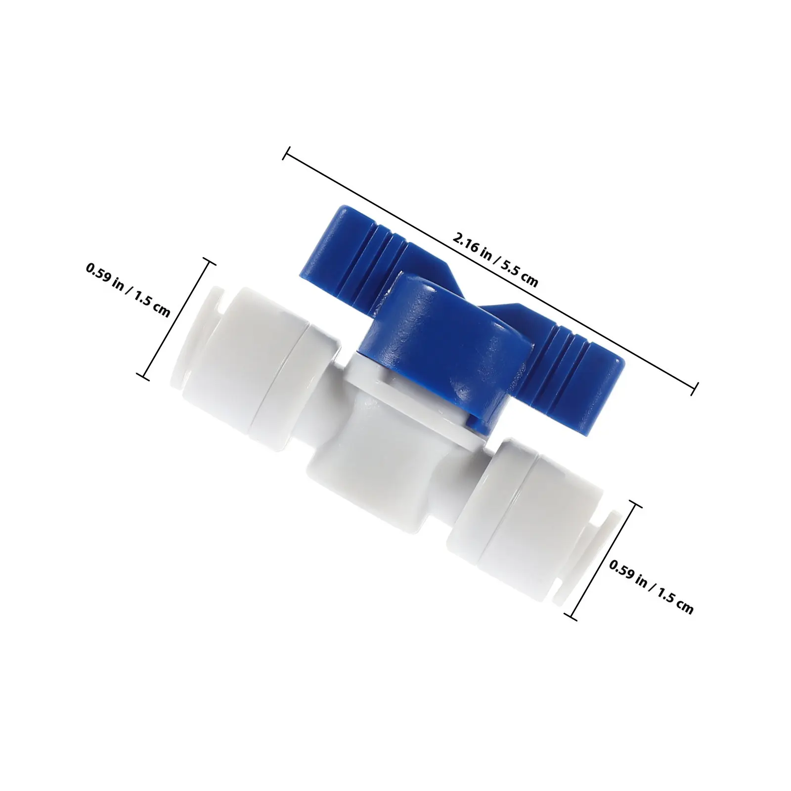 4pcs Ball Valve Water Purifier Backwash Controlled Corrosion Resistant Sewage Clean Valve Lightweight PE Material