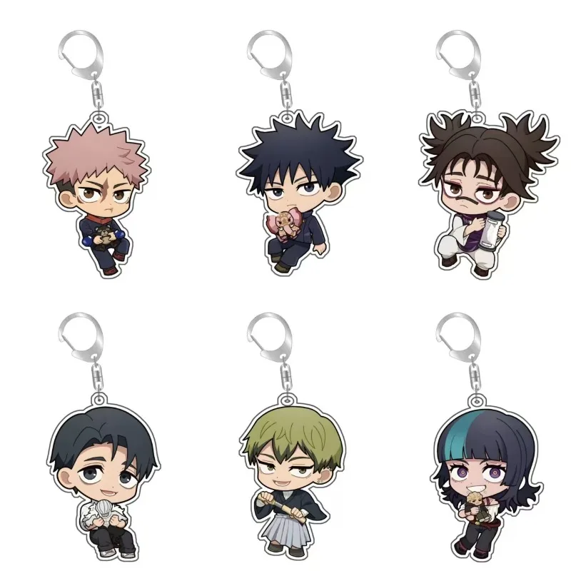 

For Jujutsu Kaisen Yuji Megumi Chibi Collection Acrylic selfmade cute Cartoon Anime Keychain Pendant Toy gift 5cm