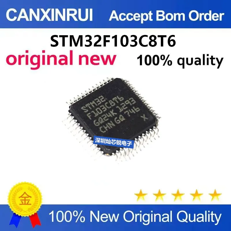 (5-100pieces)Brand New Original STM32F103C8T6 STM32F103 SMD LQFP48 32-bit Microcontroller