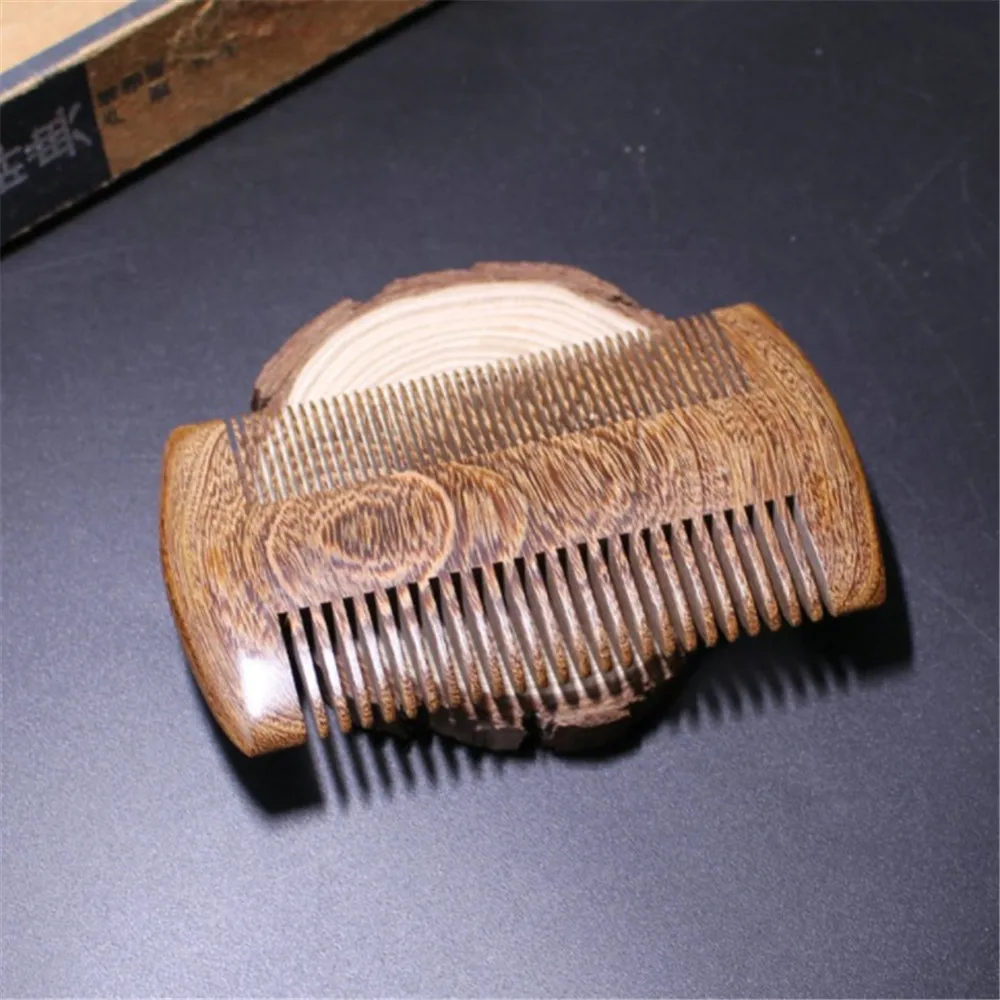 Sandalwood Comb Handmade Pocket Anti-Static Brush Men Beard Mustache Brush Fine Coarse Teeth Comb Salon Hair Styling Tools