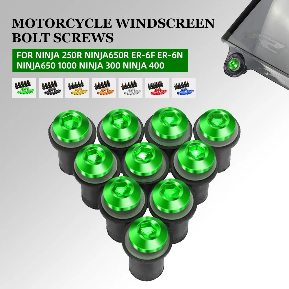 

Windshield Bolts Kits Windscreen Wind Screws Set For KAWASAKI Ninja 250R Ninja650R ER-6F ER-6N Ninja650 1000 Ninja 300 Ninja 400