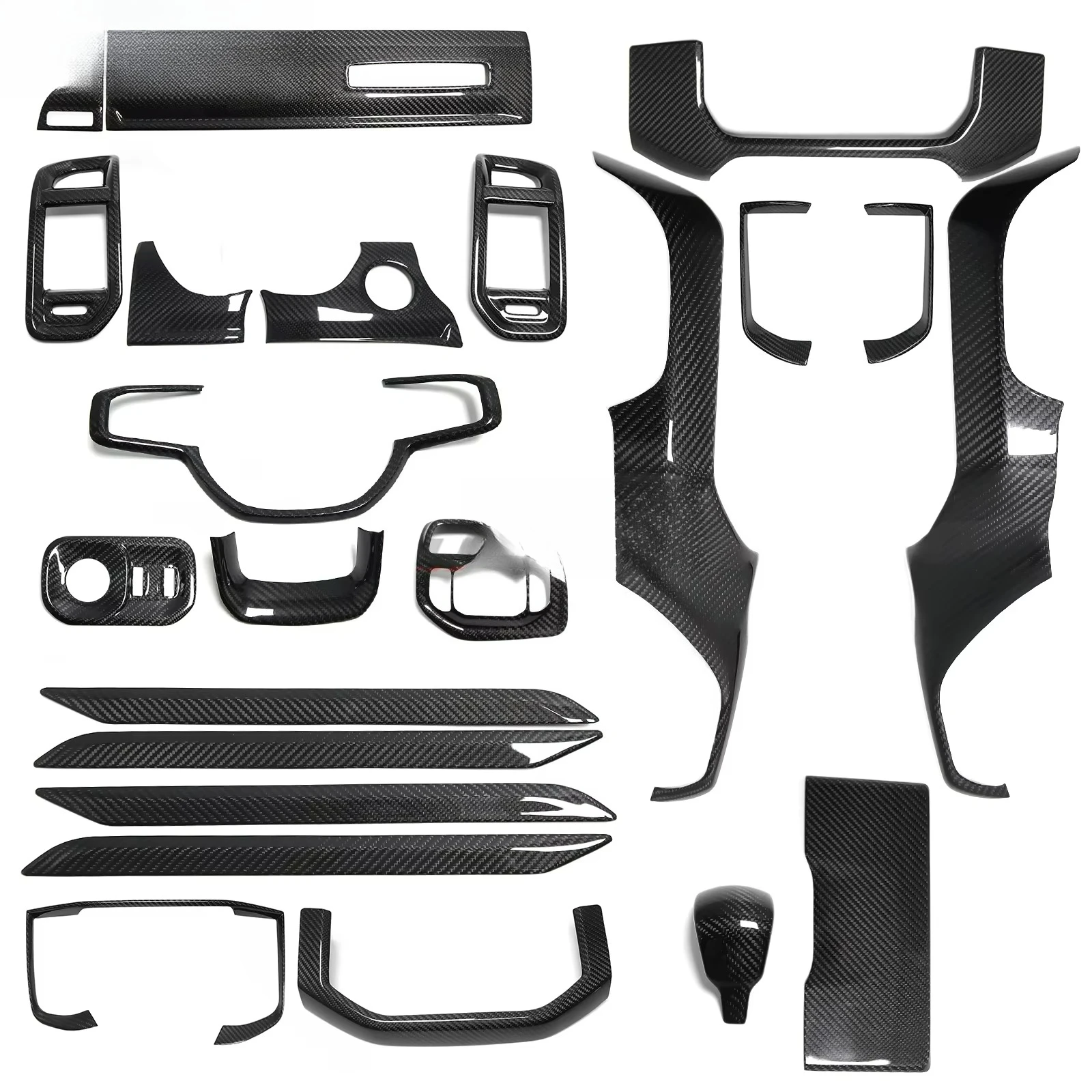 

True Carbon Interior Center Console Dashboard Vent Door Panel Decorative Cover for Dodge Ram 1500 TRX Offroad 2019 2020-23