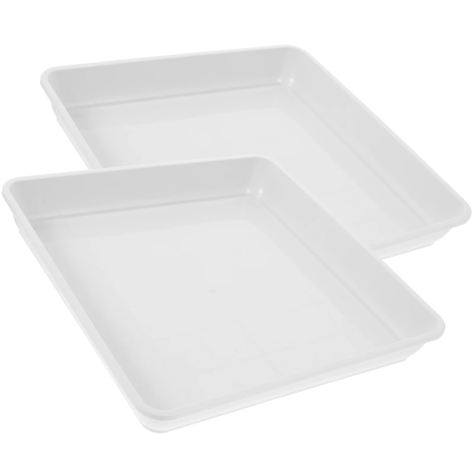 

2pcs Square Flowerpot Tray Plastic Planter Saucer For Bonsai Succulents Drip Water Control Garden Plant Pot Resin Surface