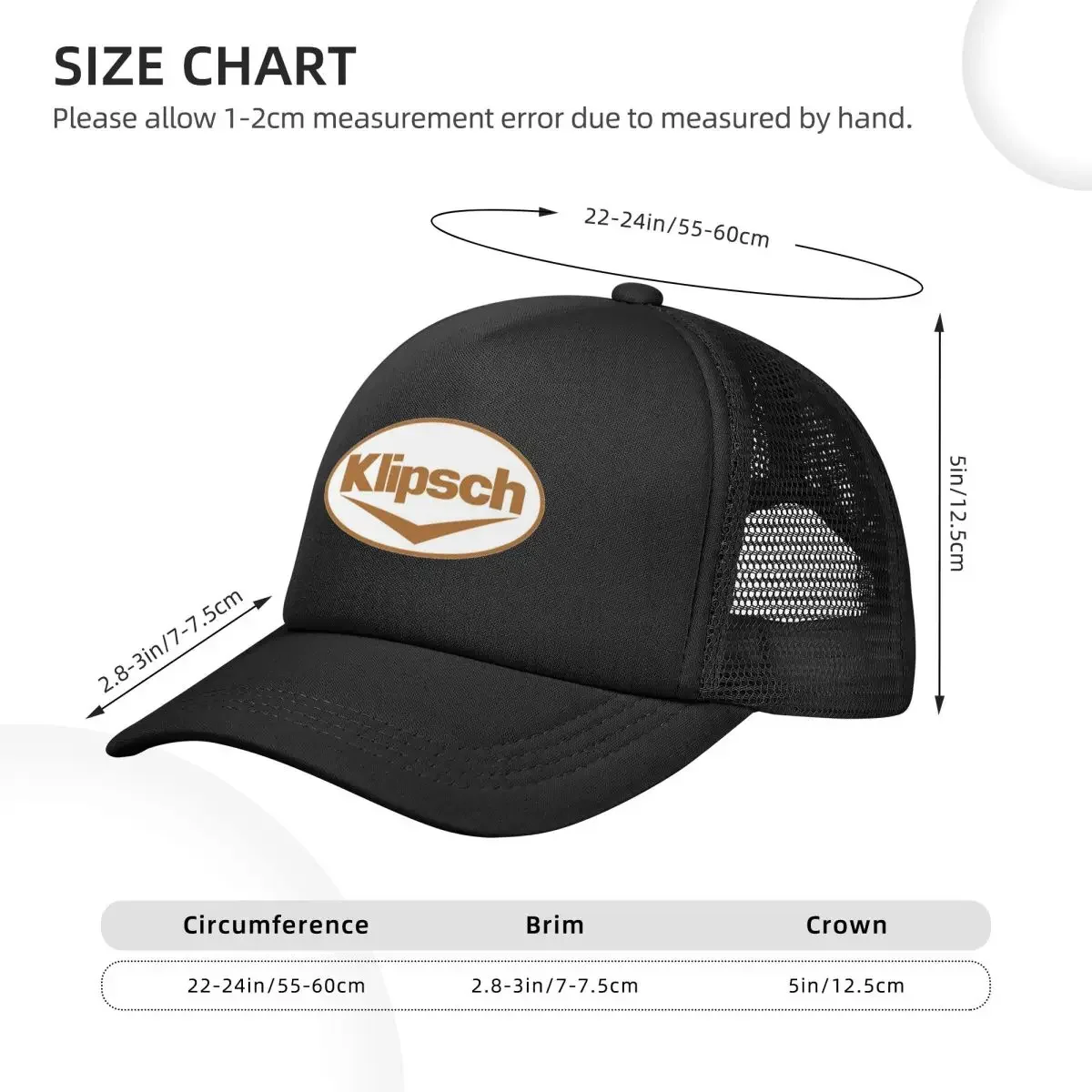 Klipsch 7 Dakimakura شبكة قبعات البيسبول Snapback قبعات البيسبول الموضة تنفس عادية Casquette في الهواء الطلق للجنسين #4