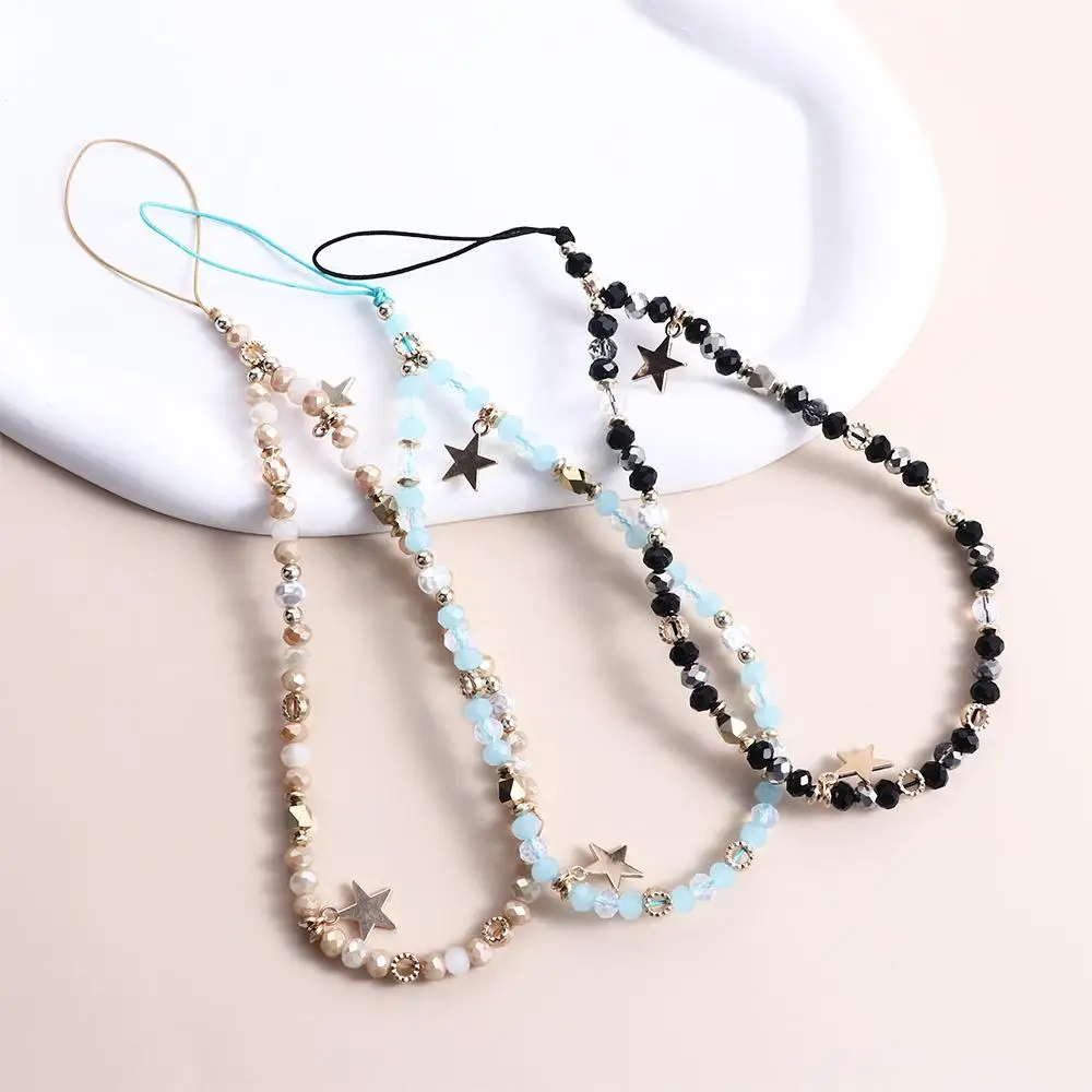 สายโทรศัพท์ สายคล้องโทรศัพท์ สายคล้องมือถือ สายคล้องโทรศัพท์มือถือแบบมีเสน่ห์ สายคล้องโทรศัพท์มือถือแบบมีลูกปัด สายคล้องโทรศัพท์แบบมีจี้รูปดาวห้าแฉก