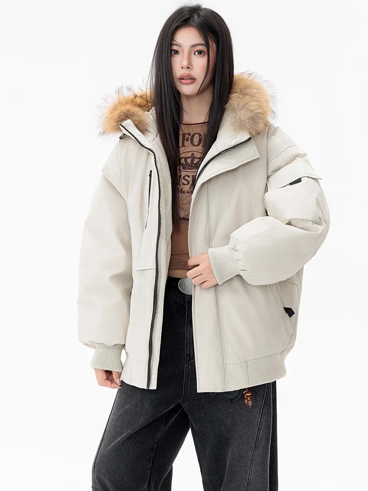 

2025 Women's Short Down Jacket Winter Minimalist Fashion Casual Unisex Couples Crop Puffer Coat