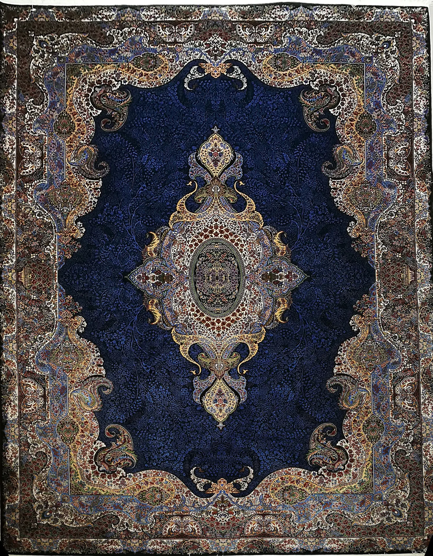 Traditional ethnic style handmade carpet, large carpet in the living room, light luxury coffee table, floor mat, bedroom