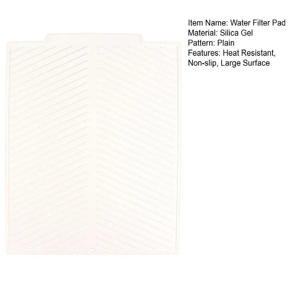 Water Filter Pad Silicone Kitchen Drainage Mat Heat Resistant Non-slip Drying Pad Water Filter Surface for Countertop Tableware