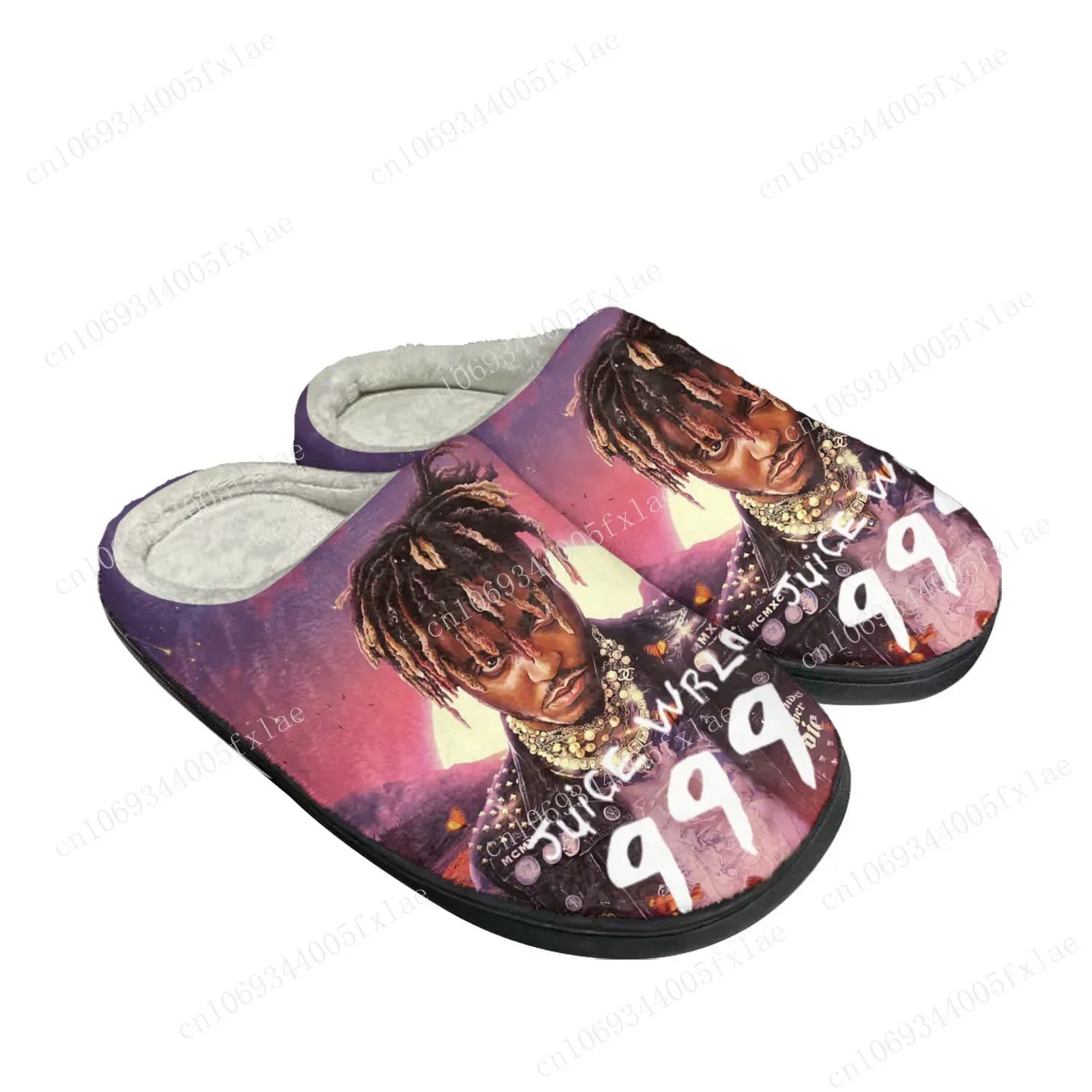 

Wrld 999 Hip Hop Rapper Juice Home Cotton Custom Slippers Mens Womens Sandals Plush Bedroom Keep Warm Shoe Thermal Slipper Black