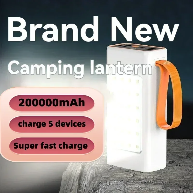 300000maH High Capacity Power Bank 66W Fast Charger Waterproof Rechargeable Battery for Mobile Phone Computer Camping LED Light