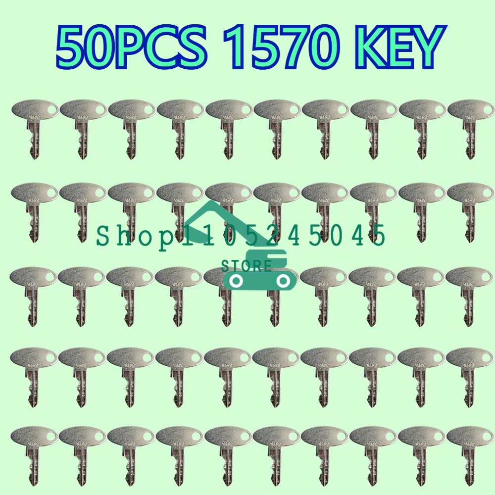 50 PCS 1570 Ignition Starter Keys 83922031 for Ford New Holland 1210 1300 1320 1520 1530 1620 1630 1715 1720