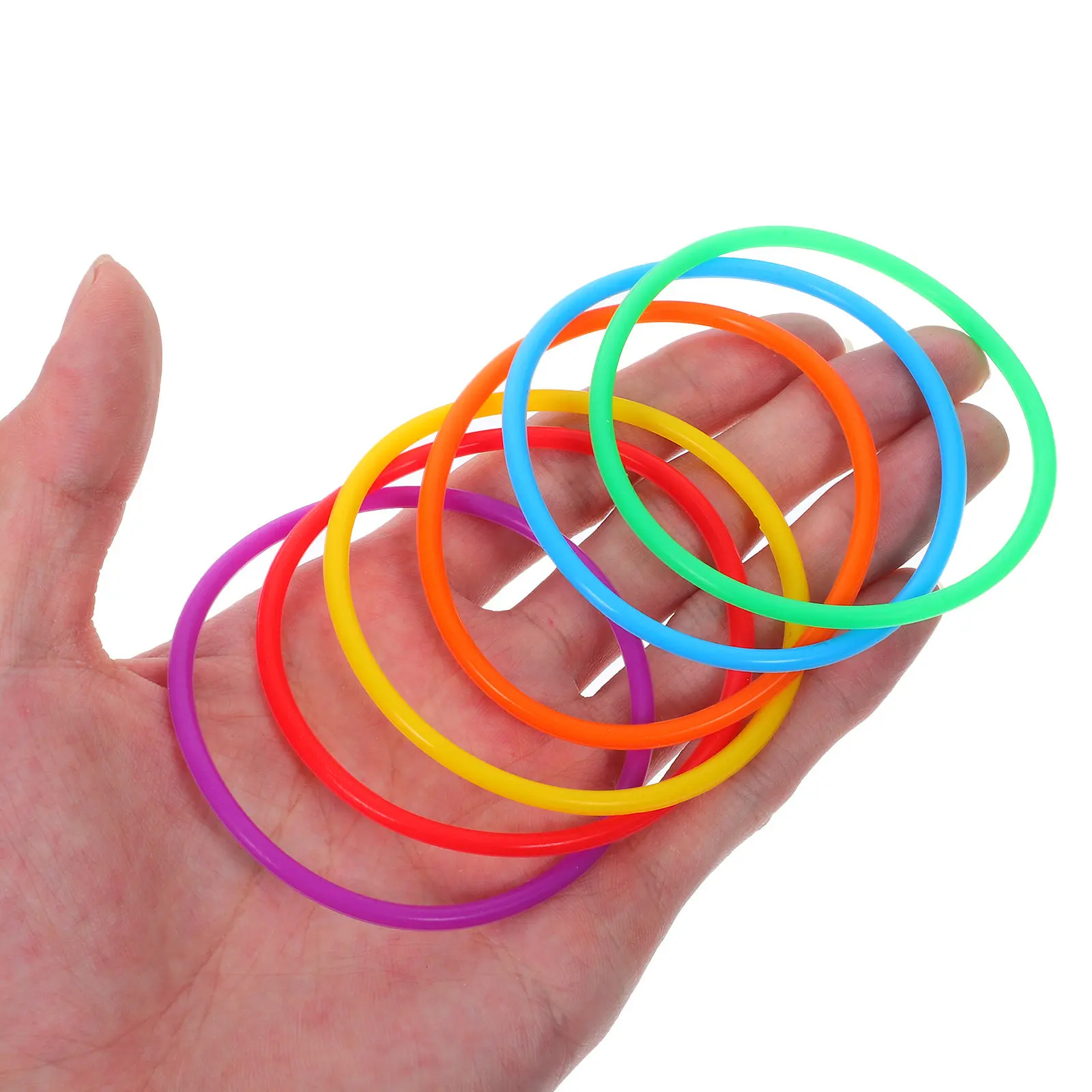 

60Pcs Silicone Hair Bands Jelly Bracelets Soft Elastic Party Hair Ties for Women Girls Colorful Waterproof Wristband Set