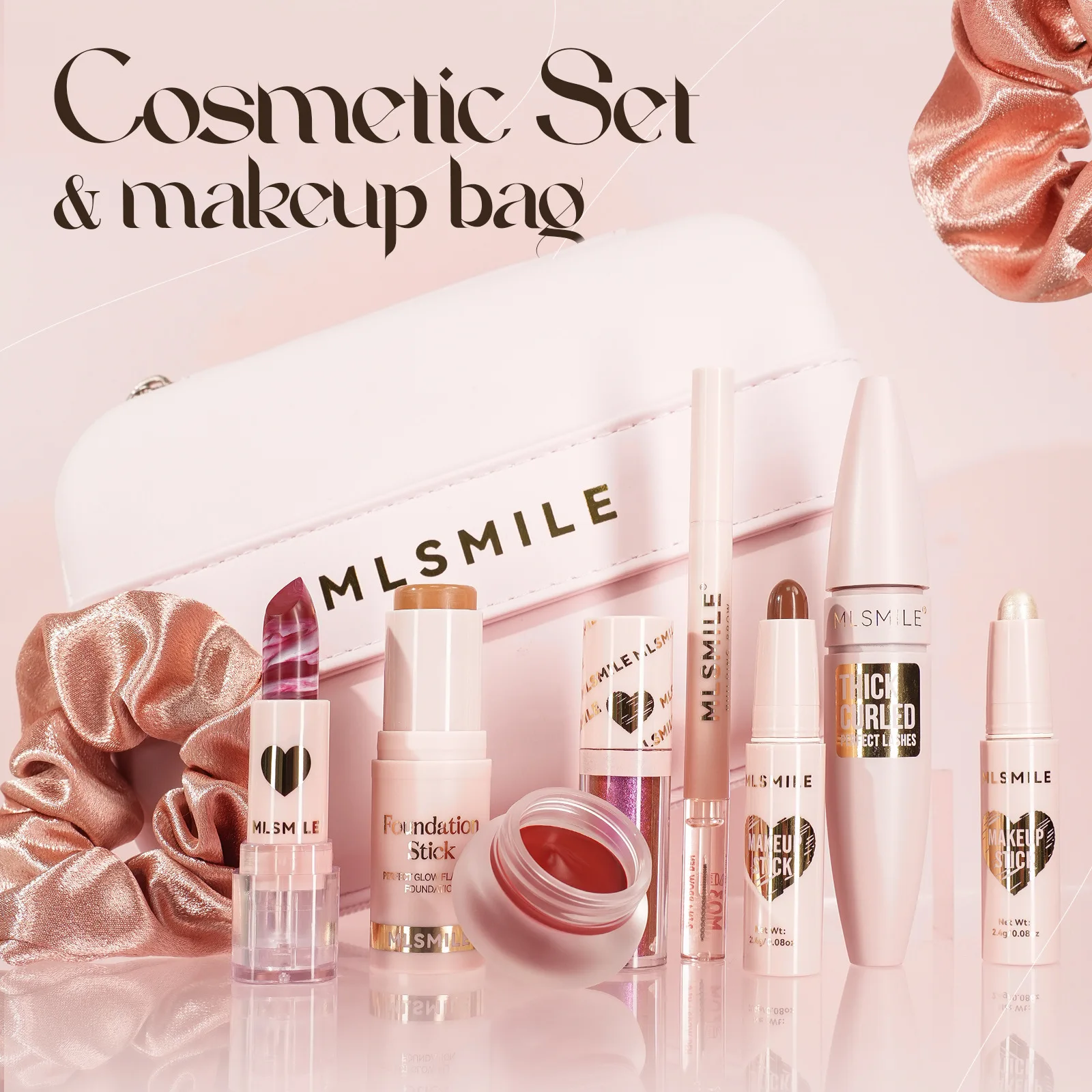 แต่งหน้าชุดจัดระเบียบกรณีลิปสติก Contour Highlight Liquid อายแชโดว์ Lip Mud ดินสอเขียนคิ้วมาสคาร่าชุดเครื่องสําอางผู้หญิง