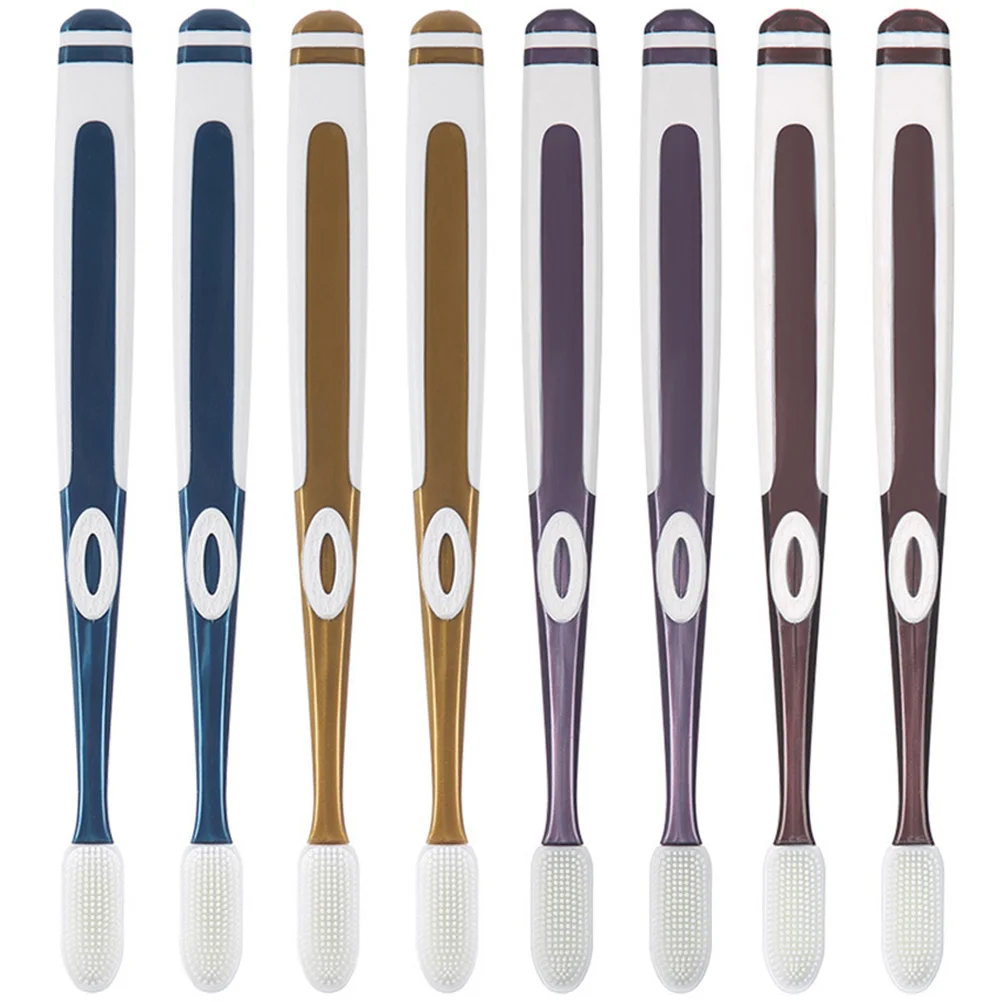 

8pcs Nanotoothbrush Replacement Heads Soft Bristles Adult Toothbrushes Durable Portable Kit Camping Travel Oral Care Toothbrush