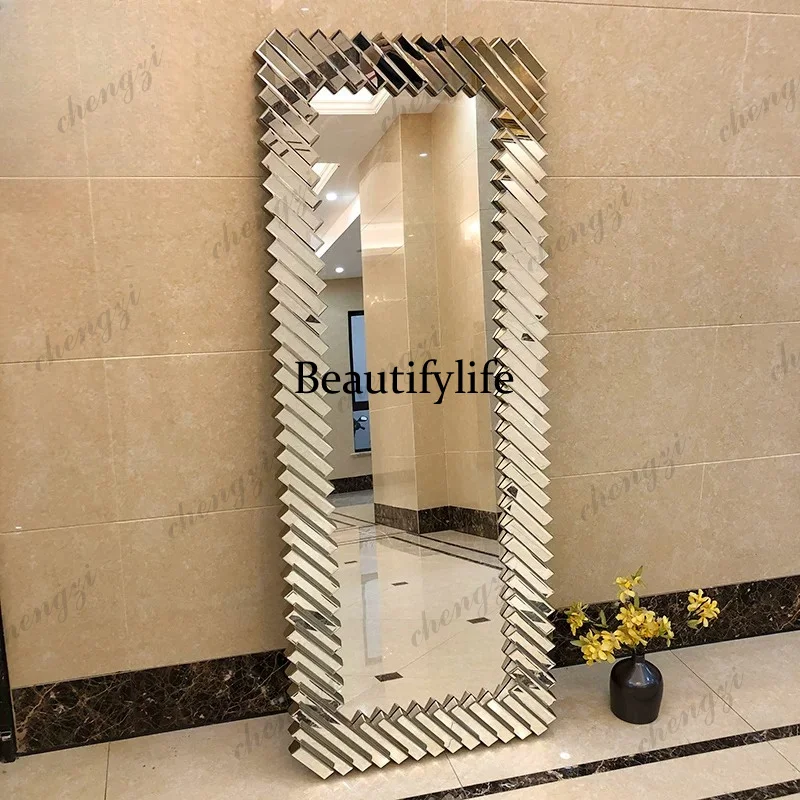 Apartment Long Luxury Decorative Mirrors Bed Room Floor Standing Mirrors Full Body Living Room Specchio Home Decorations