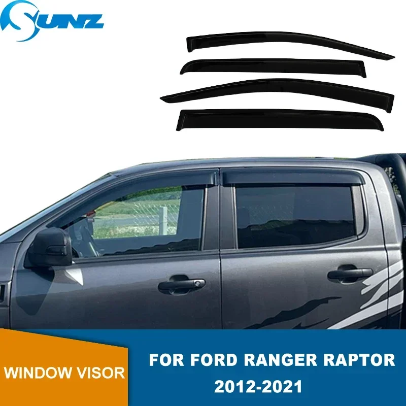 

Side Window Deflector For Ford Ranger Raptor 2012 2013 2014 2015 2016 2017 2018 2019 2020 2021 Sun Rain Guards Window Visor SUNZ