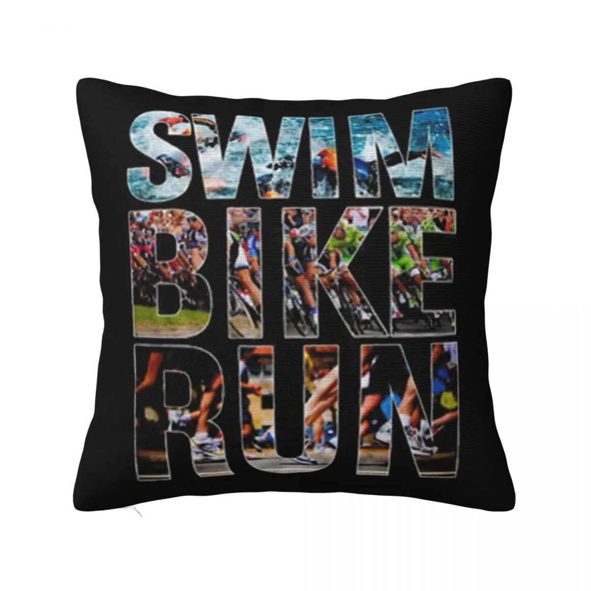 Swim Bike Run Triathlon Personality Male Teenage On Sale Leisure Many Colors Leisure Youth Middle Aged Pillow Case