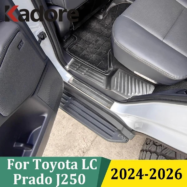 

For Toyota Land Cruiser Prado J250 2024-2026 Inner Outer Door Sill Scuff Plates Doors Sills Protectors Car Styling Accessories