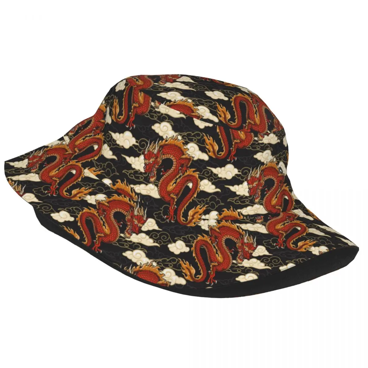 Mythical Dragons Bucket Hat Fisherman Foldable Women Men Sunscreen Shade Cap