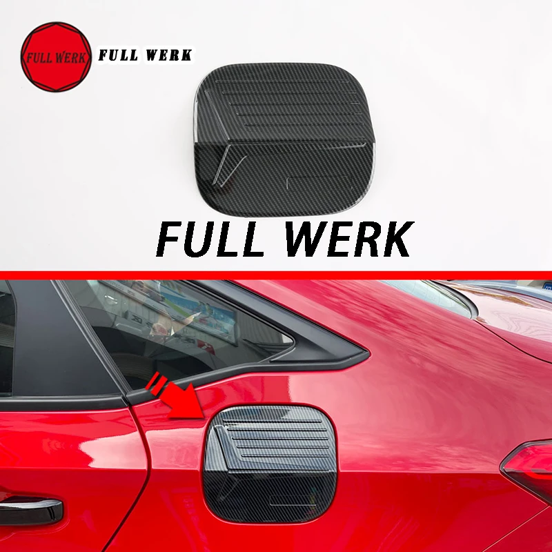 

1pc ABS Car Fuel Tank Cap Decoration Sticker Cover Sequins Plate Trim for Honda 11th Civic 2022 Exterior Accessory