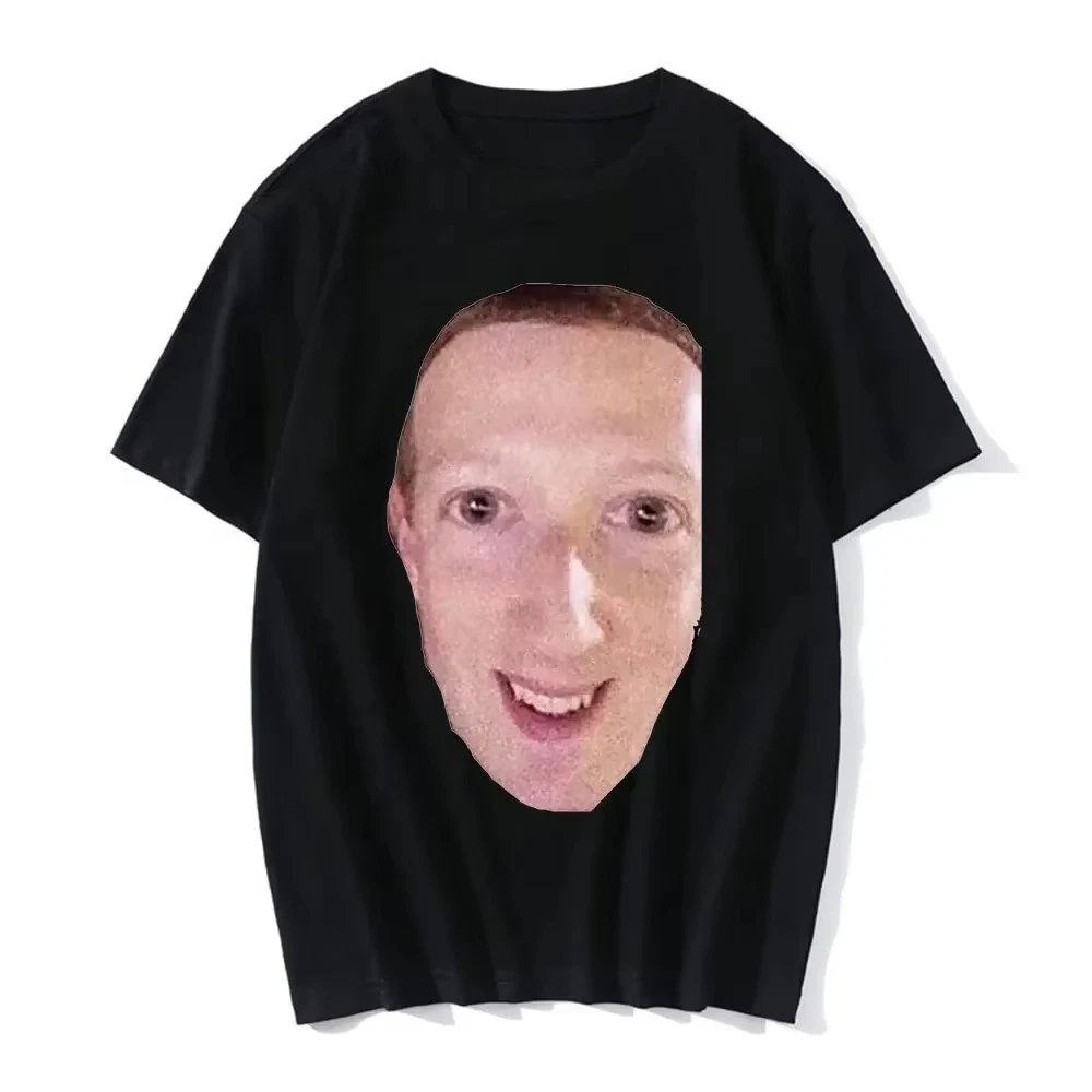 Cursed Zucc T-Shirt Cursed Meme Facebook Meme Mark Zuckerberg Kurzarm-T-Shirts Plus Size Tops Streetwear