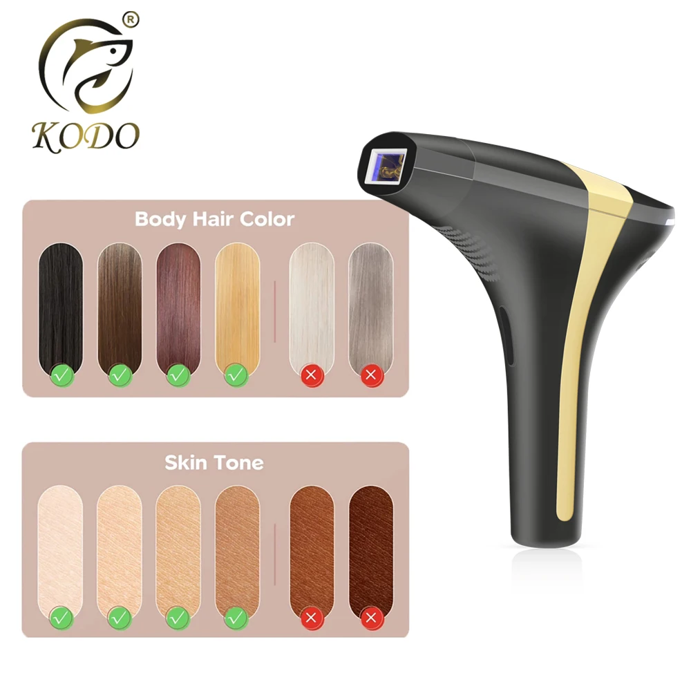 KODO 2023 New Laser Hair removal dropshipping Hot sell Laser Epilator Permanent IPL Painless Photoepilator Bikini face and body