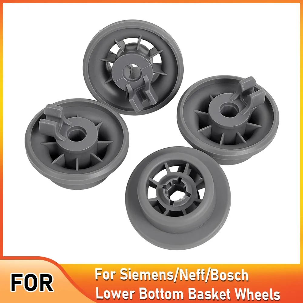 Lower Bottom Basket Wheels For Bosch For Neff For Siemens Dishwasher Spare Parts 4PCS Lower Rollers Dishwasher Wheels