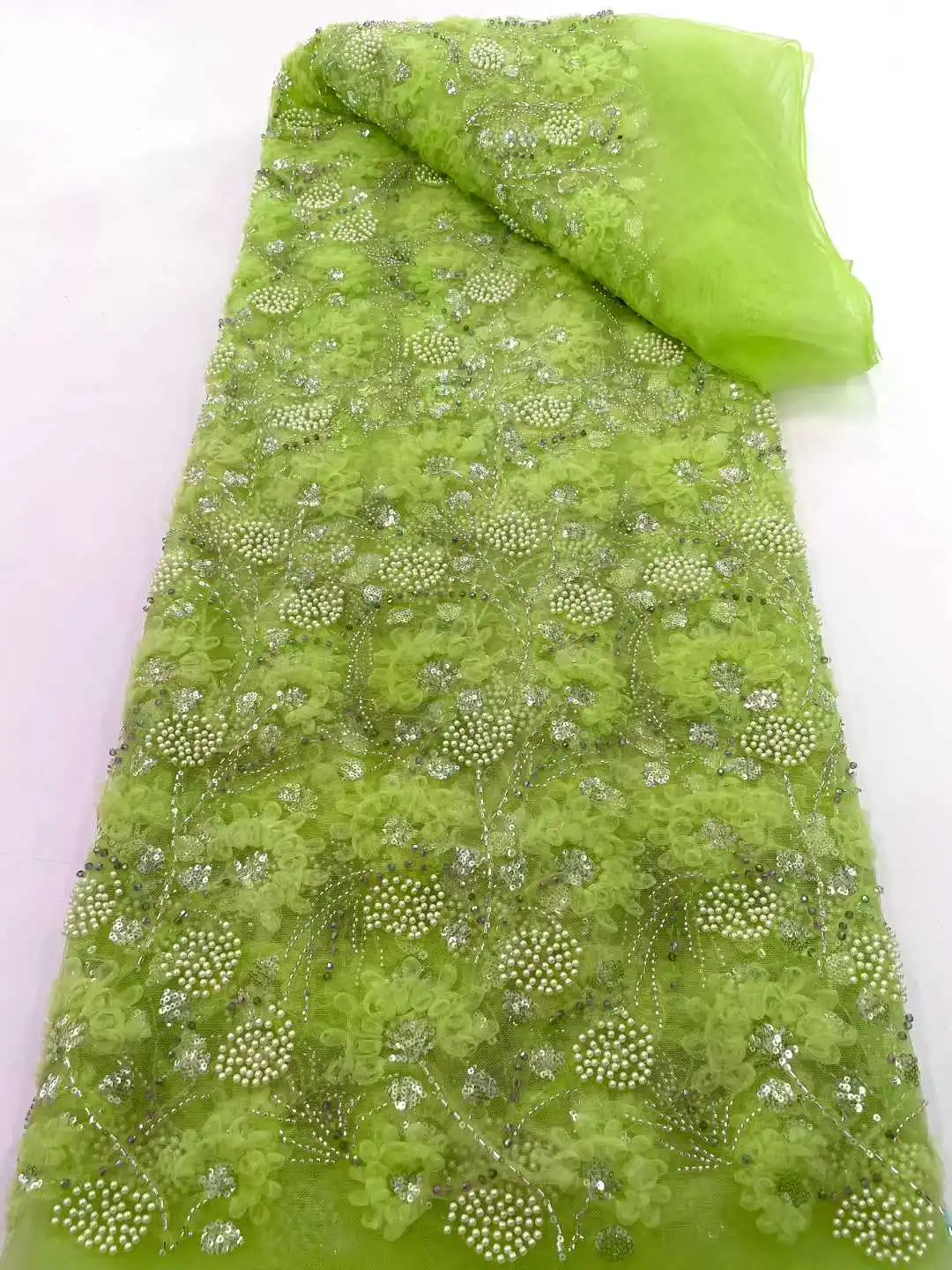Африканская кружевная ткань высокого качества, вышитая сетка 2025 года, нигерийская кружевная ткань с блестками, 5 ярдов, французское праздничное платье для шитья женщин