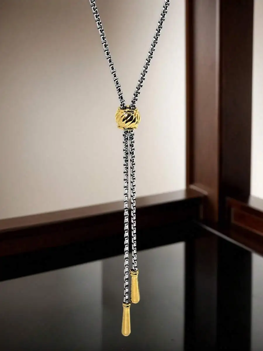 

Fashion Minimalist Y-Shaped Adjustable Tassel Necklace For Women Daily Wear