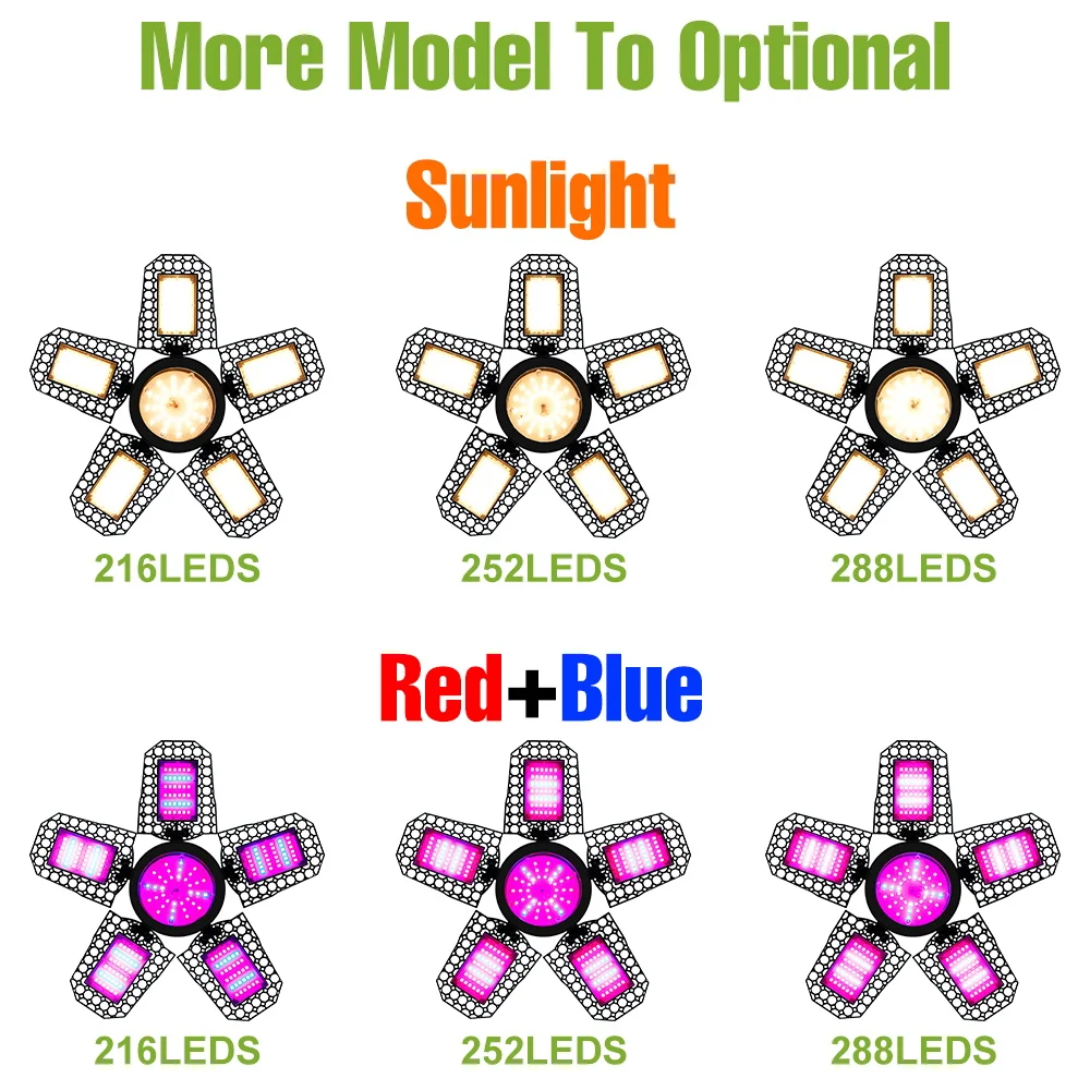300W LED Grow Light Bulb Full Spectrum E27/E26 Cultivation Lamp For Indoor Greenhouse Tent Vegetable Tomato Flowers Potted Plant