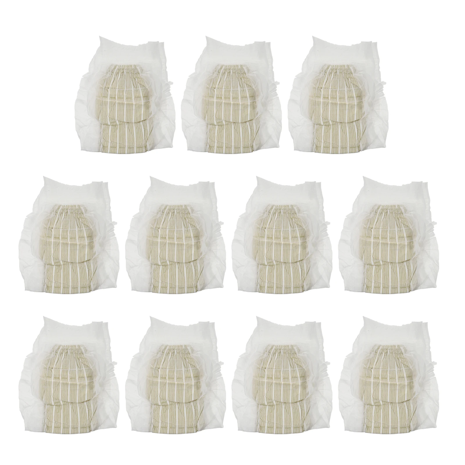 

11 шт. одноразовые подгузники для взрослых, дышащая, водонепроницаемая, герметичная ткань, регулируемая талия, тяжелая впитывающая ткань для ночного использования