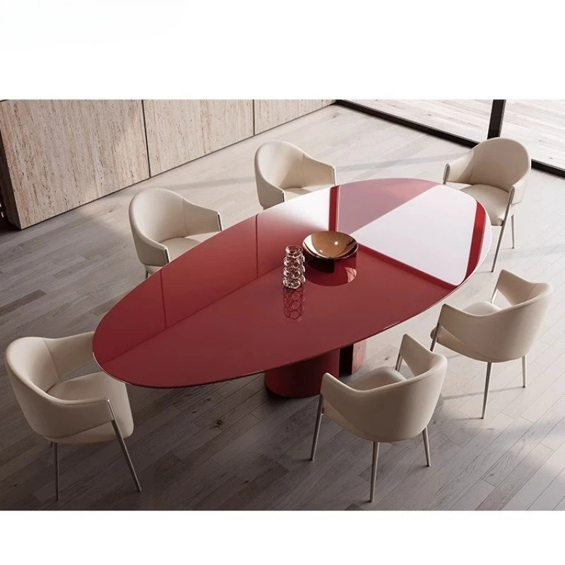 

French Creative Dining Table Water Drop Special-shaped High-end Flat Floor