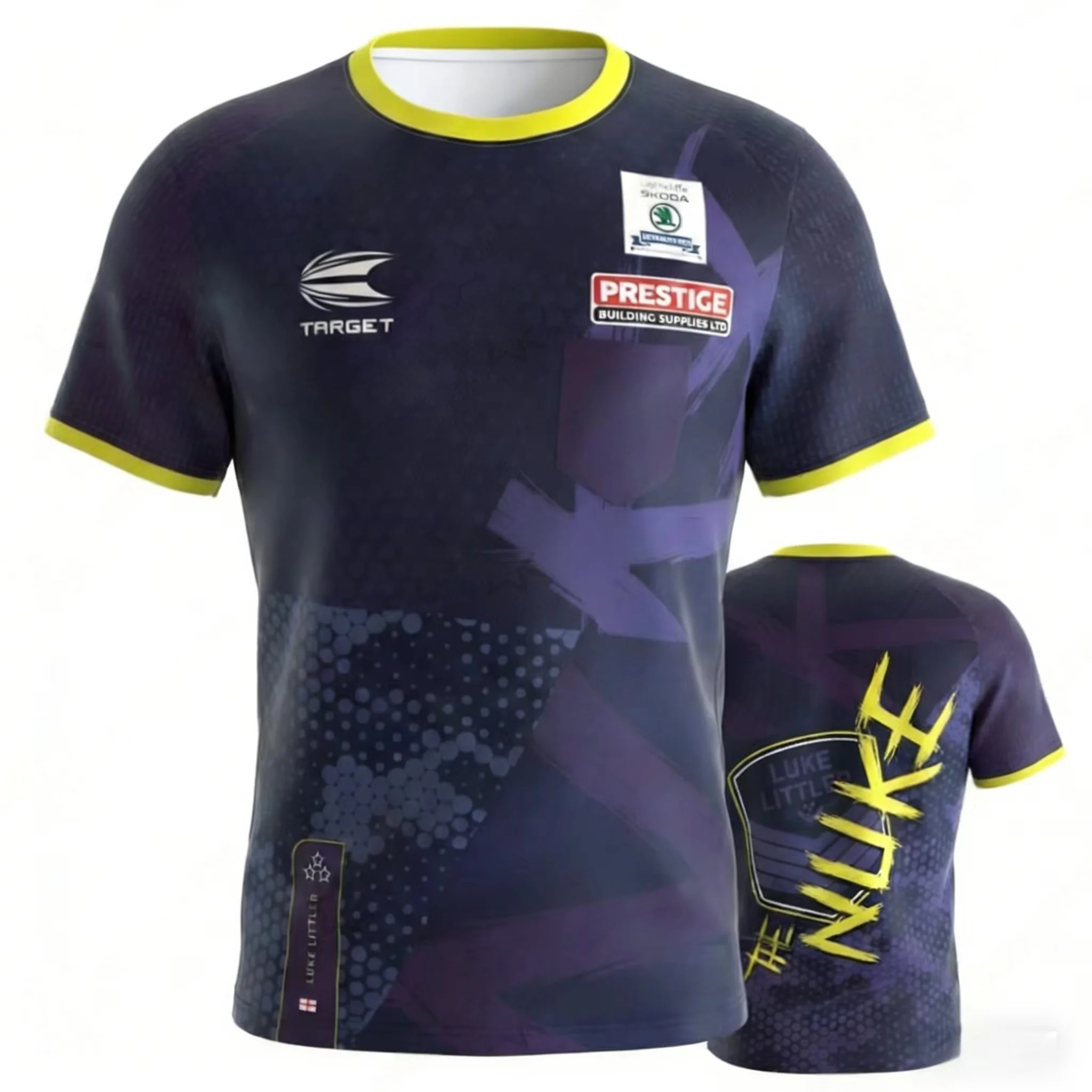2026 PDC Luke Littler Darts Trikot The Nuke Herren O-Ausschnitt 3D-Druck T-Shirt Kurzarm Sport Freizeit Herren T-Shirt Tops Fan Geschenk Kinder