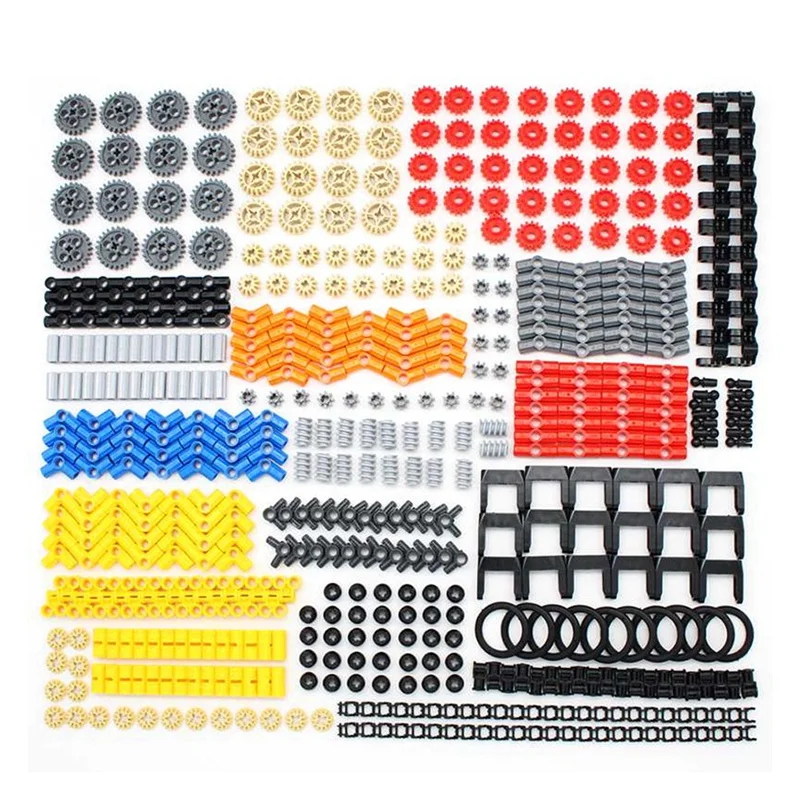 579PCS MOC Bulk Technical Parts Liftarm Bricks Set Axle Connector Gear Tank Link Chain Tracks 3711 57518 Building Blocks