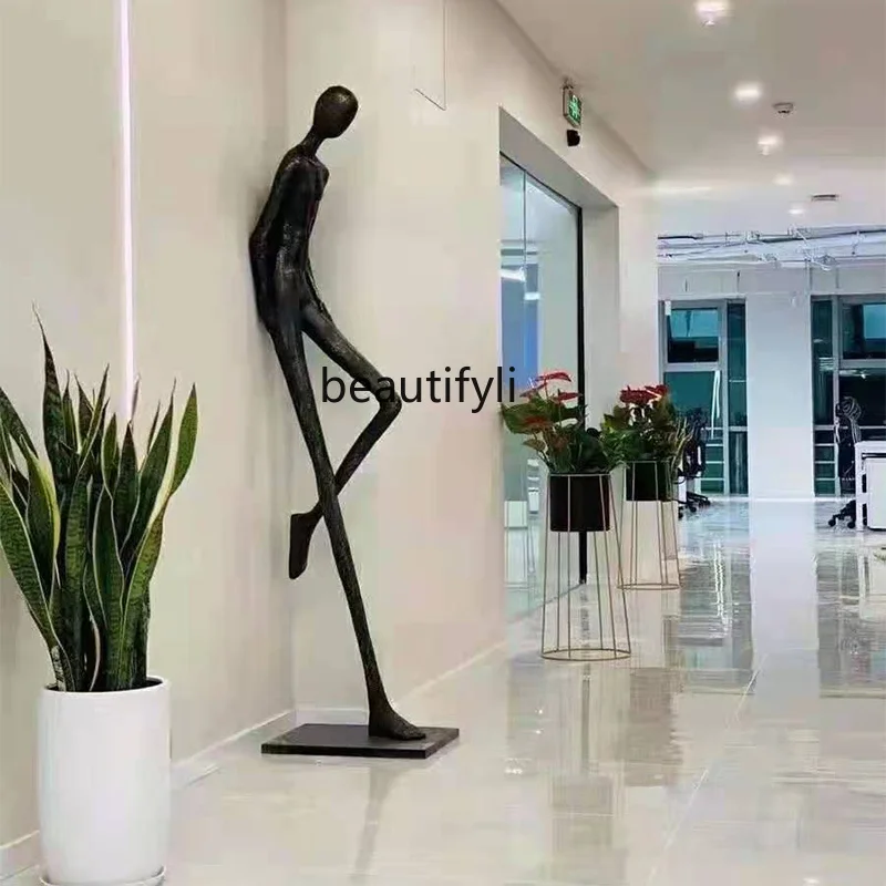 GY Customized Hotel Lobby Creative Abstract Large Figure Landing Sculptured Ornaments Sales Office Corridor Artwork