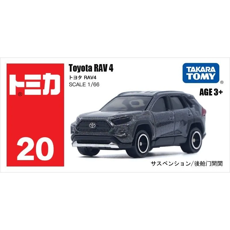 

TAKARA TOMY Tomica Red White Box Alloy Car No.20 Toyota RAV4 SUV Off-road Vehicle Model Toy Gift for Boys Collection