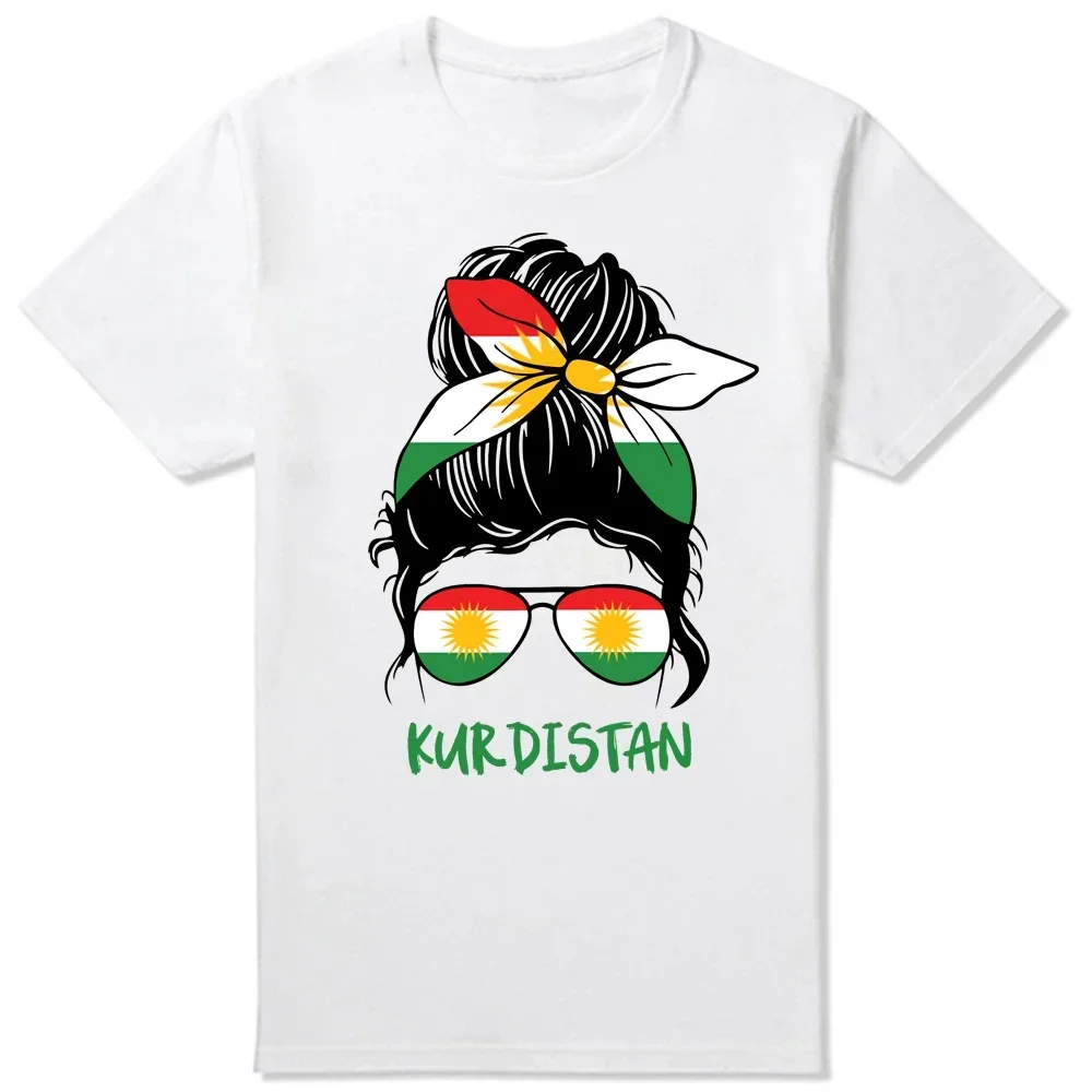 Summer Style Streetwear Short Sleeve Birthday Gifts T-shirt Mens Clothing Funny Kurdistan Kurdish Girl Flag Pround T Shirts tee