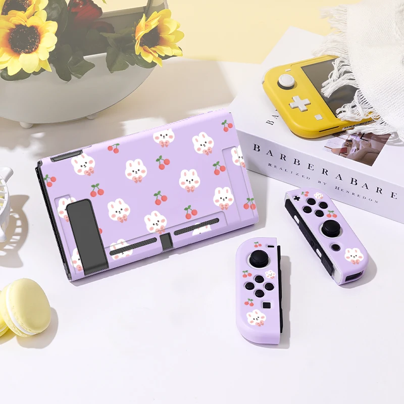 Pile of Little Rabbits Protective Case for Switch Oled, Soft TPU Slim Cover for Nintendo Switch Console,NS Game Accessorie