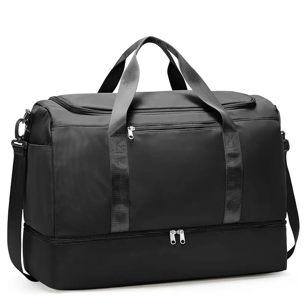 

Free ShippingLarge Duffle Bag for Travel,Carry-On Overnight Weekender Bags for Women,Travel Duffel Bag,Black