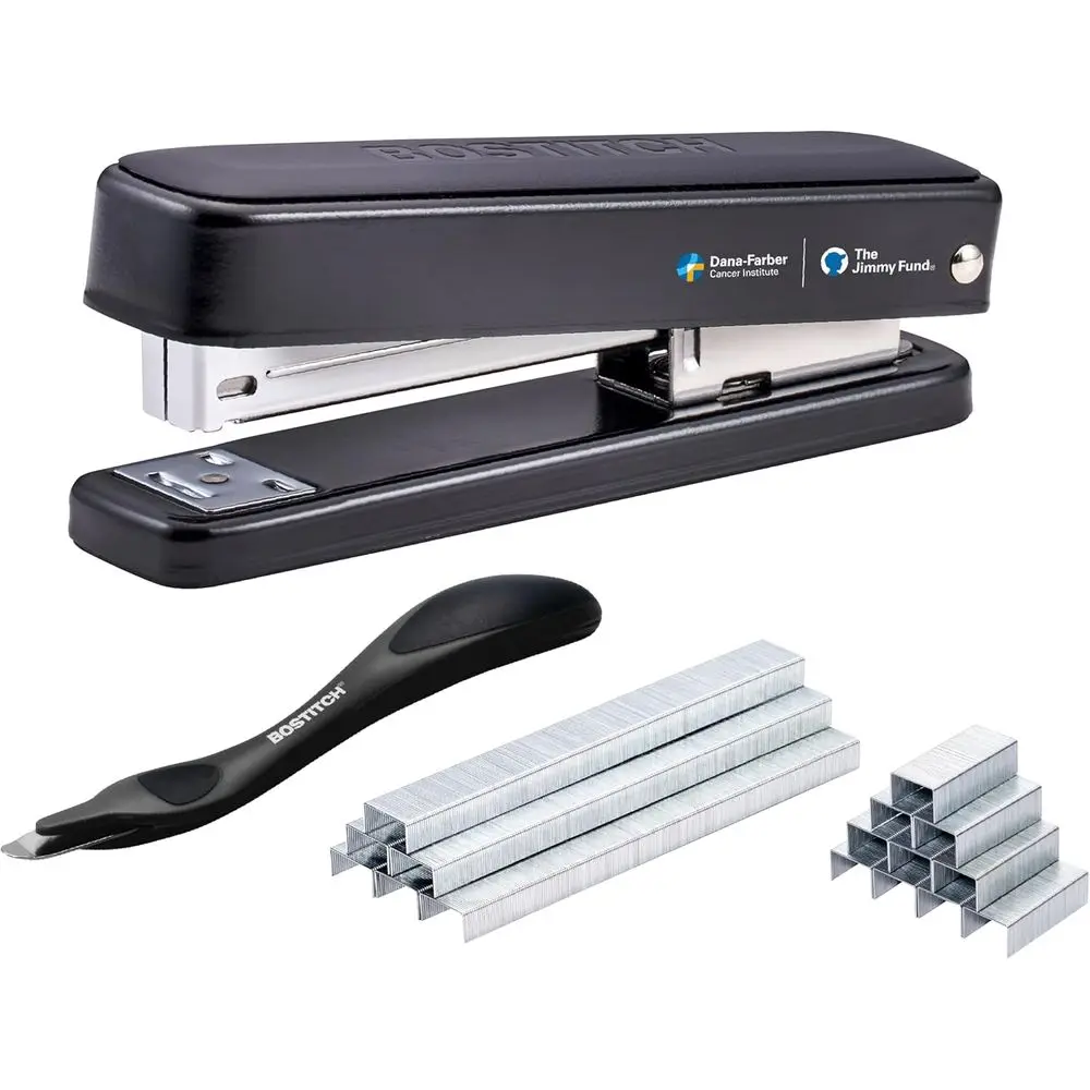 

Heavy-Duty 50-Sheet Metal Stapler with 1250 Staples, Ergonomic Staple Remover, Jam-Free Design for Office and Classroom Use, Bla