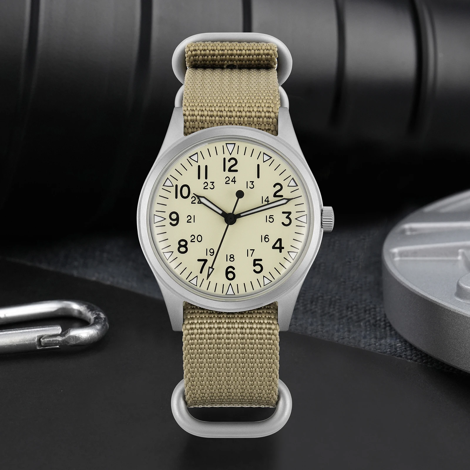 Militado ML07 Military Watch VH31 Quartz Movement Sapphire Crystal 