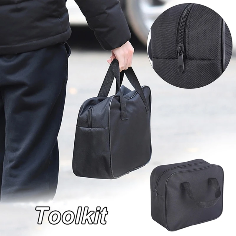 Borsa per attrezzi per la manutenzione portatile borsa per attrezzi da elettricista resistente all'usura in tessuto Oxford borsa per il trasporto della pompa dell'aria dell'auto Drop Shipping