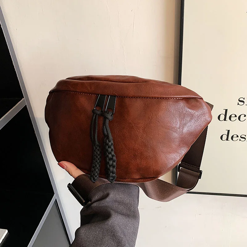 Fashion Brand Woman Chest Bag 2023 Winter New Waist Bag Quality Leather Female Shoulder Bag Designer Luxury Crossbody Chest Pack