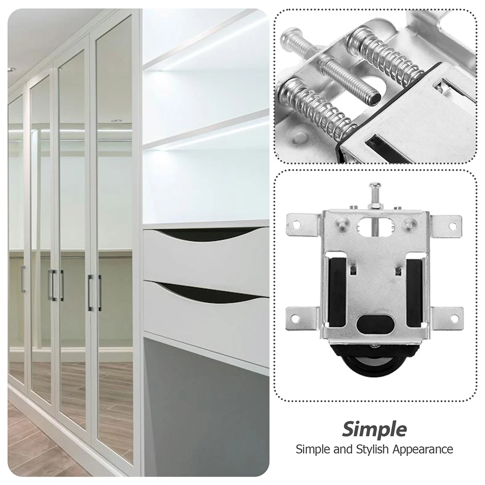 4pcs Shower Door Rollers Wardrobe Top Bottom Moving Wheel Hanging Pulley Bearing Wheel Runners Household Replacement Parts