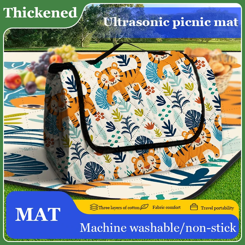 Picnic Mat Moisture Mat Outdoor Goods Tent Mat Grass Mat Widened Picnic Cloth Ultrasonic Thickening Waterproof Picnic Blanket