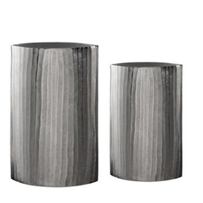 

Modern vertical hammer pattern creative resin flower ware, resin handicrafts, model room, side cabinet, dried flower vase