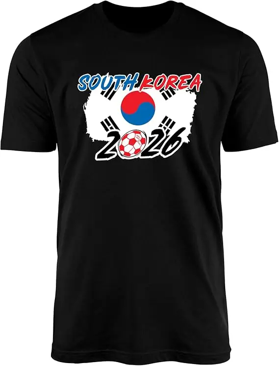 Patriotisches koreanisches Südkorea-T-Shirt, Flagge von Südkorea, koreanische Sportspiele, Sporttrikot, Fußball-Grafik-T-Shirt, Fußballkleidung – Detail 24