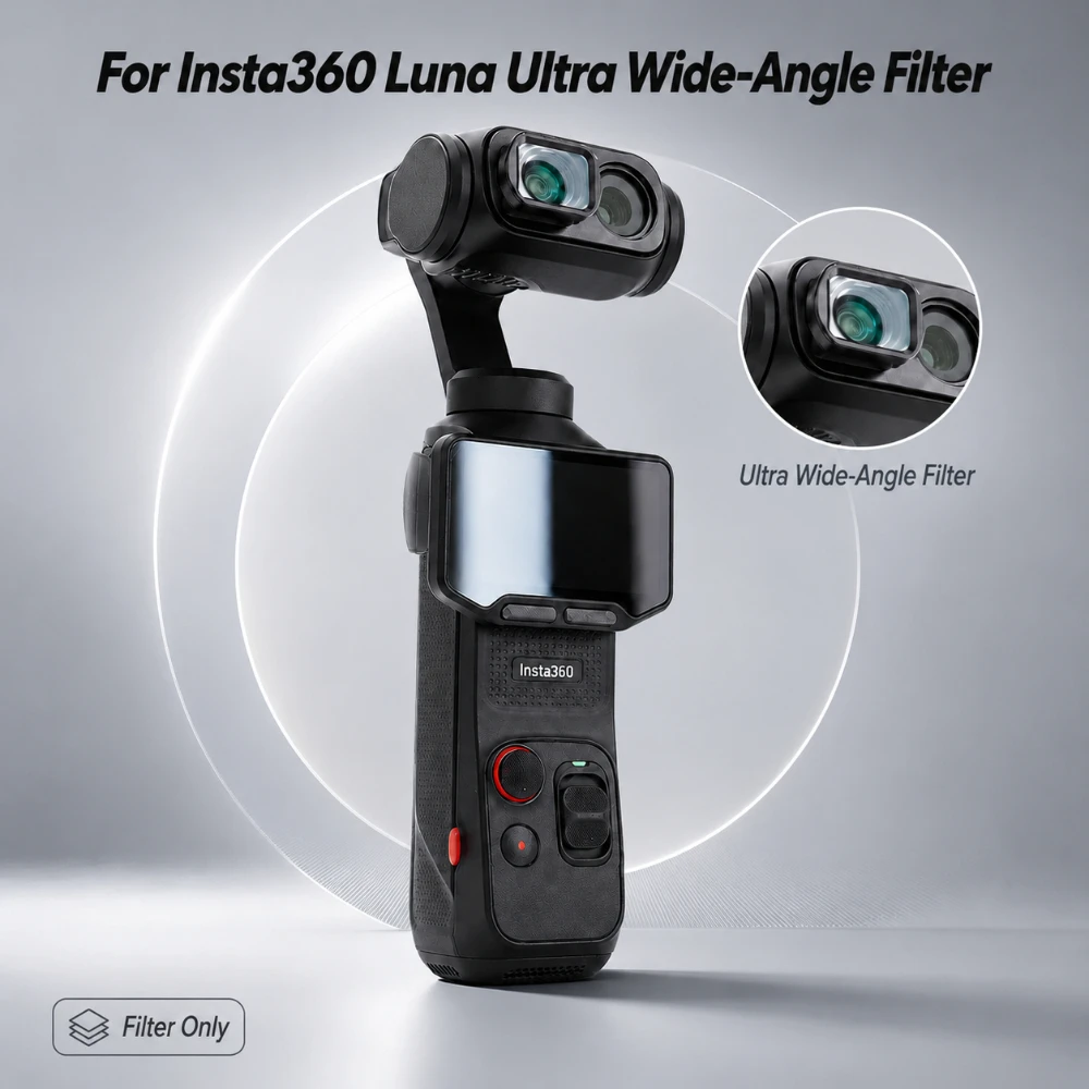 For Insta360 Luna Ultra Magnetic 114° Wide-Angle Widening Visual Field Aluminum Alloy Frame Lens Camera Accessories